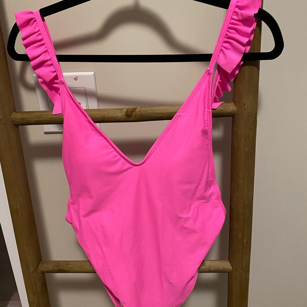 Pink one piece swimsuit